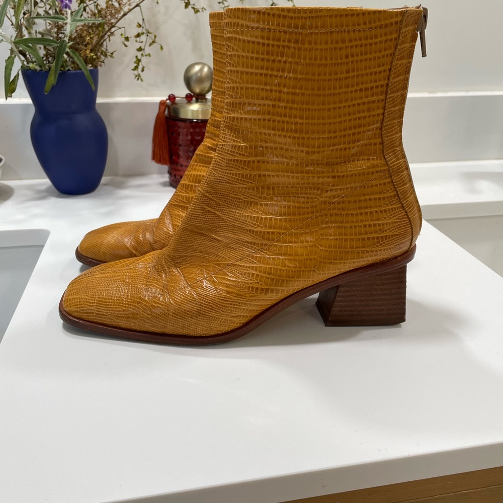 Paloma Wool Mustard Heeled Boots - Picture 3 of 8